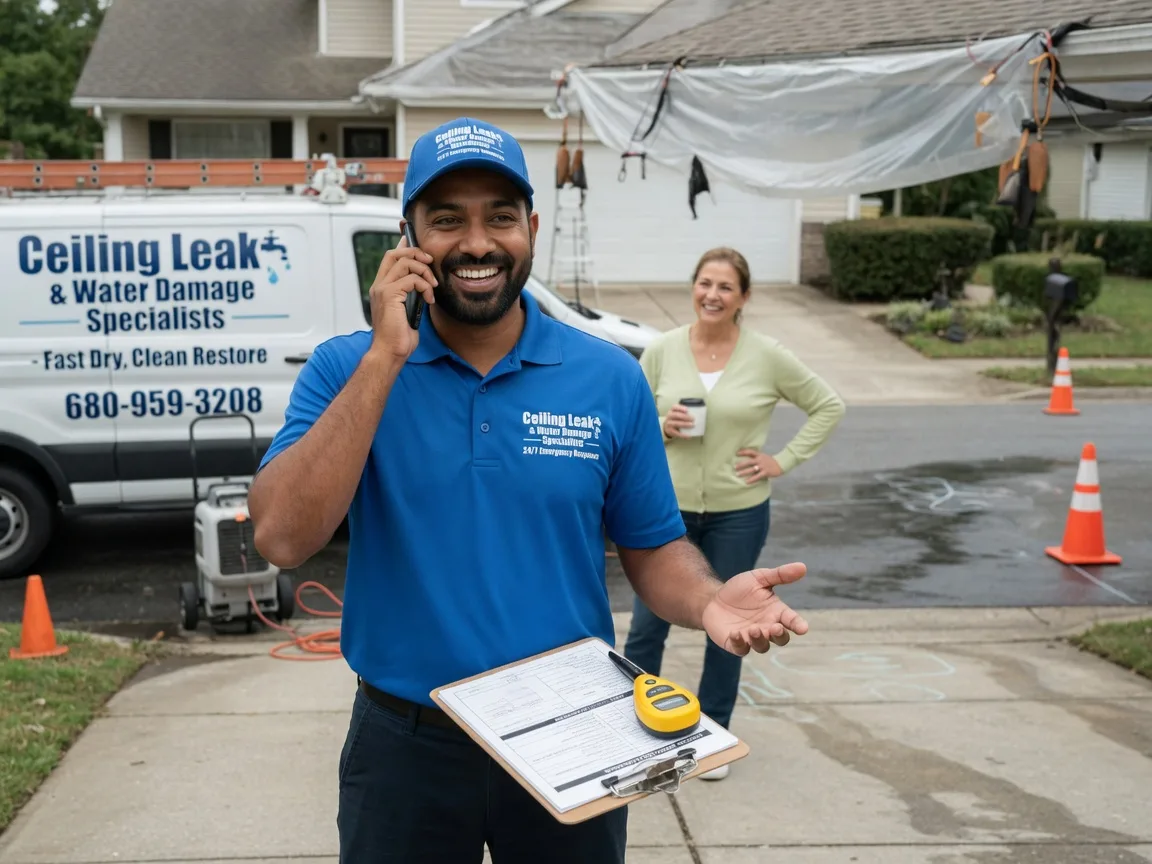 Ceiling Leak Cleanup Carmine, TX FAQs